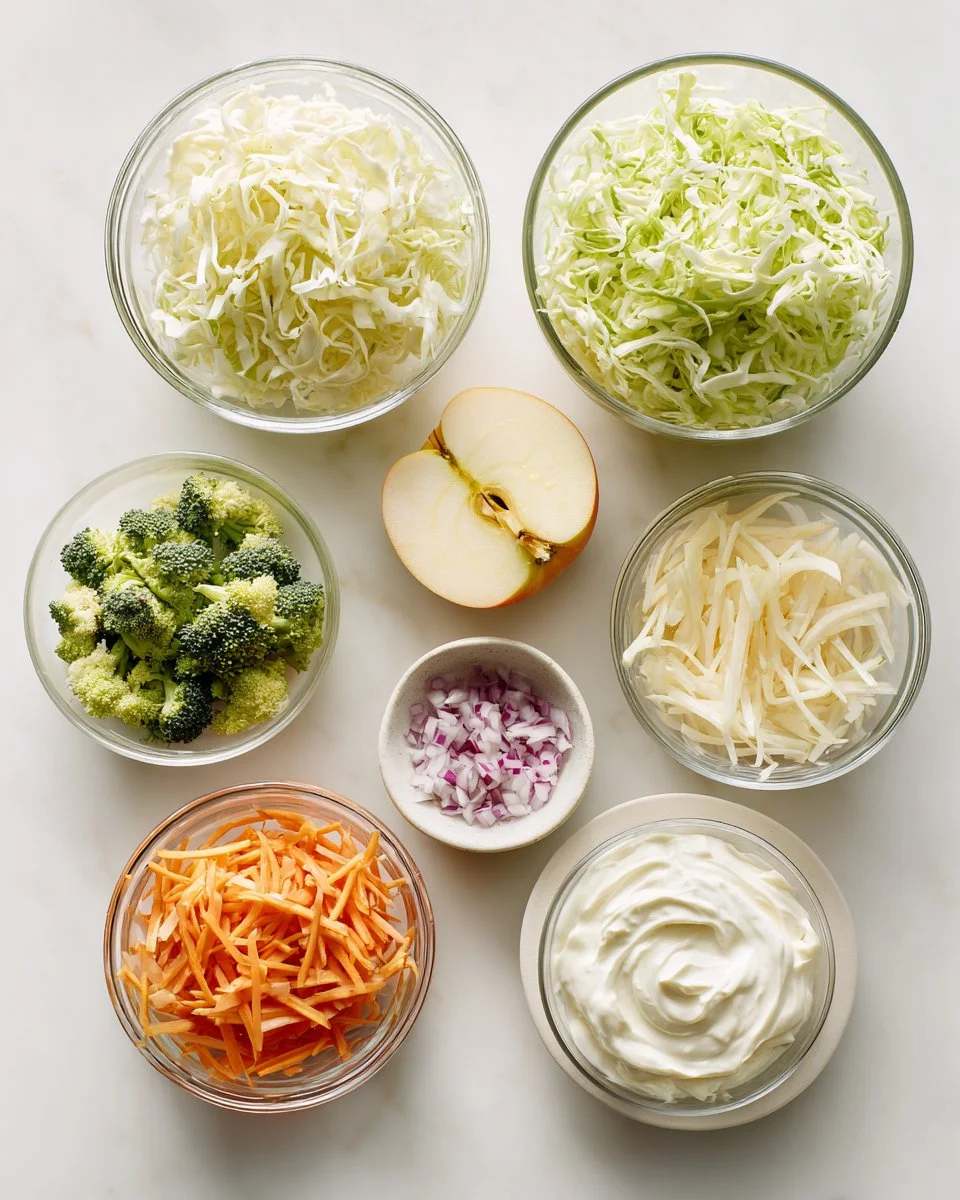 Coleslaw with Apple and Yogurt Dressing