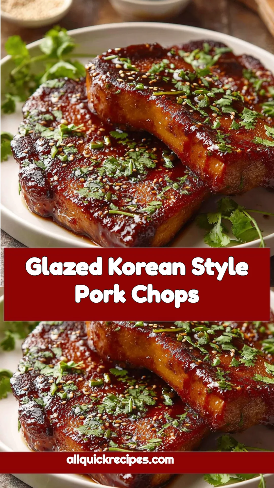 Glazed Korean Style Pork Chops