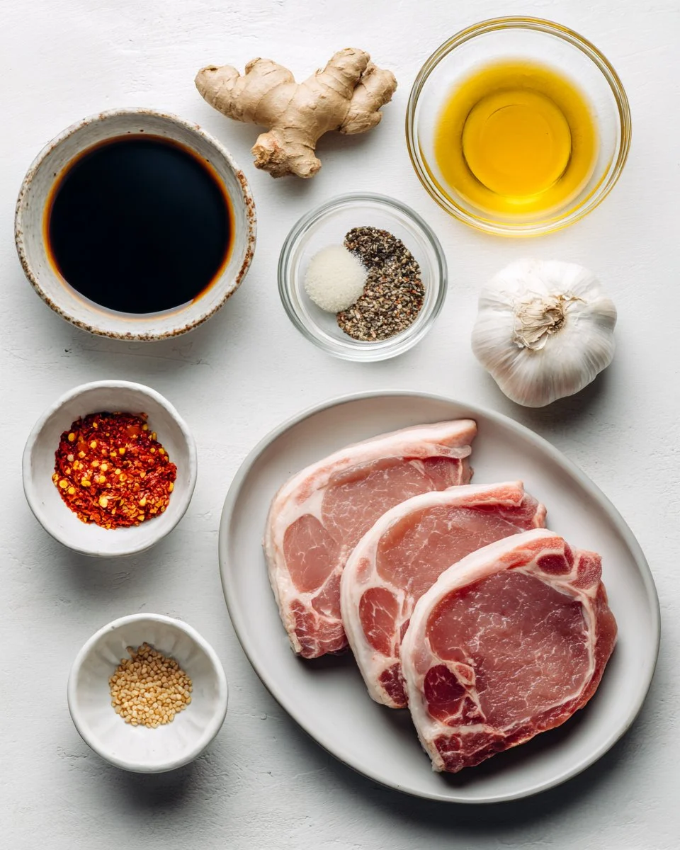 Glazed Korean Style Pork Chops