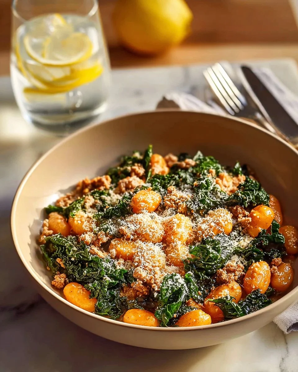 Hearty Sweet Potato Gnocchi with Ground Turkey