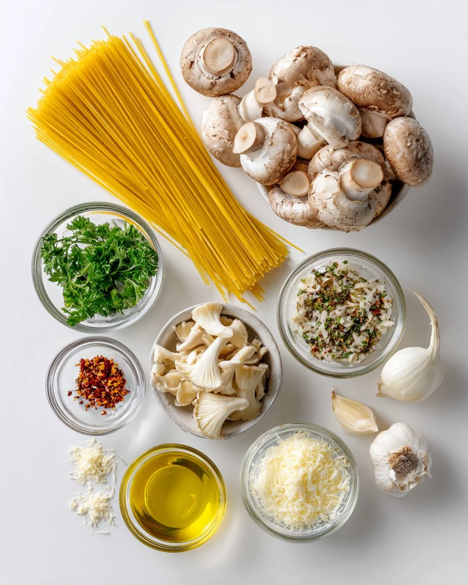 Mushroom Pasta Garlic Oil