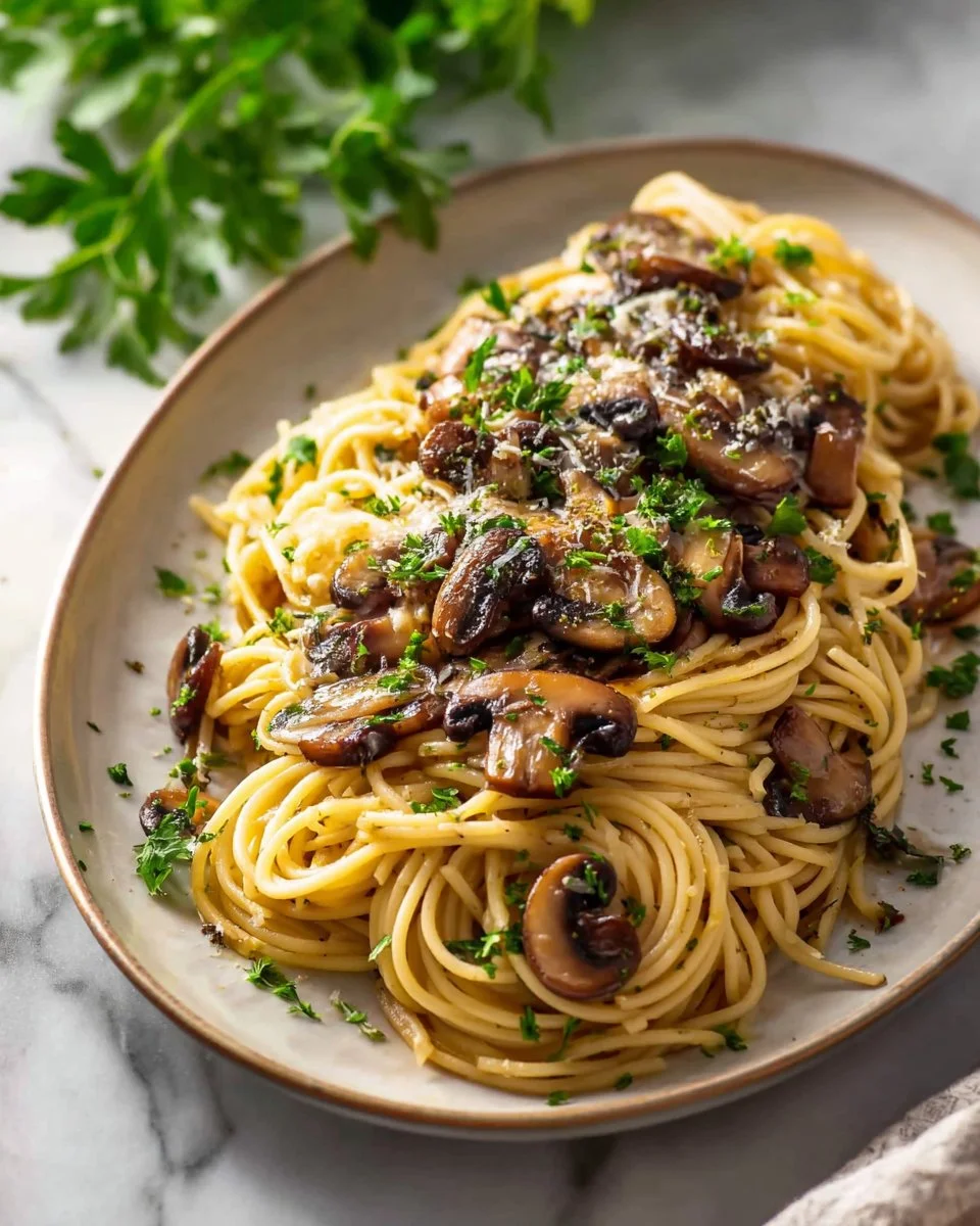 Mushroom Pasta Garlic Oil