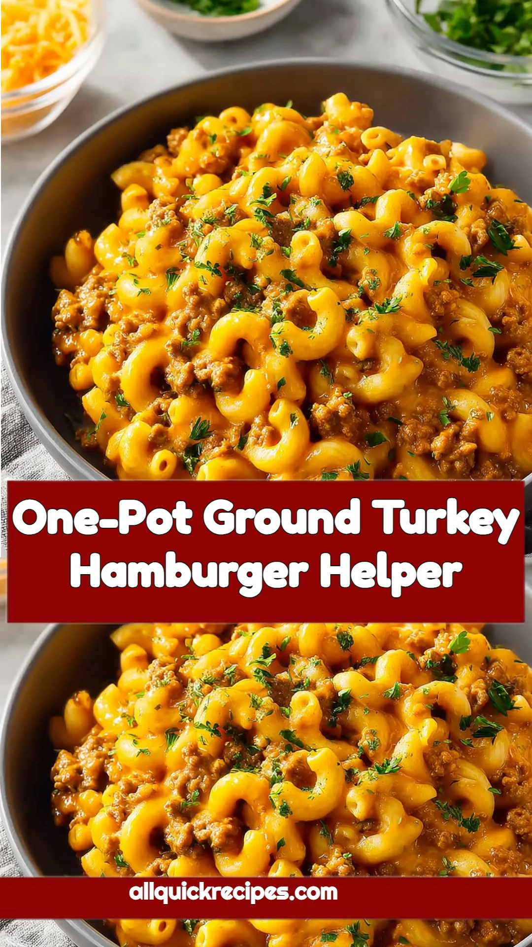 One-Pot Ground Turkey Hamburger Helper