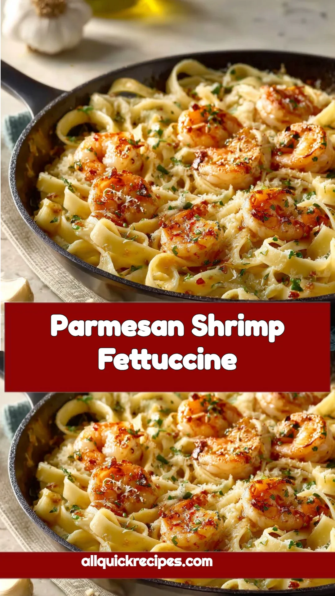 Parmesan Shrimp Fettuccine