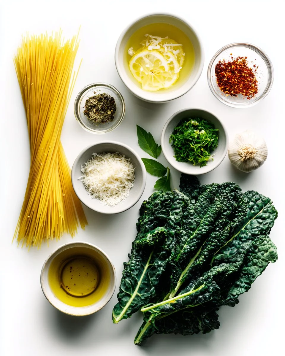Pasta with Garlic and Oil and Kale