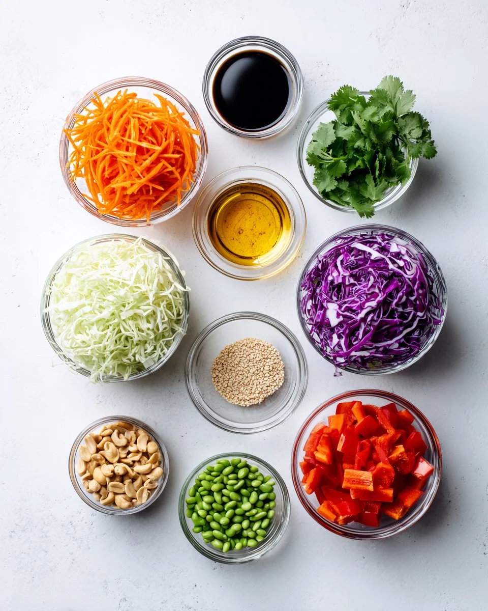 Quick Asian Coleslaw with Sesame Dressing