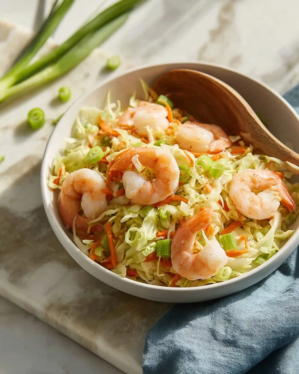 Shrimp egg roll in a bowl with colorful vegetables and savory sauce