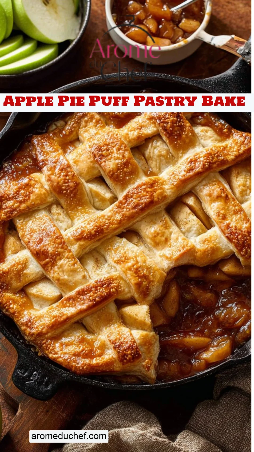 Apple Pie Puff Pastry Bake