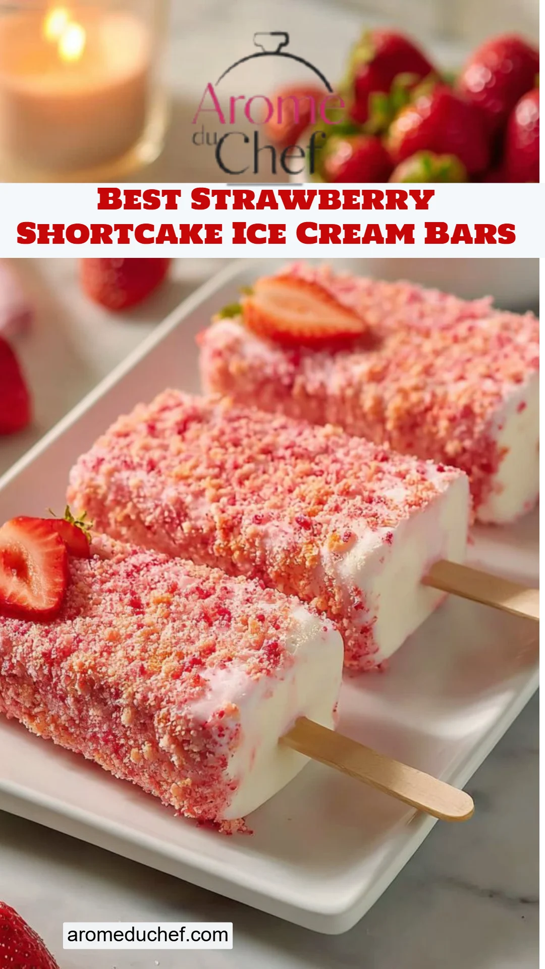 Best Strawberry Shortcake Ice Cream Bars
