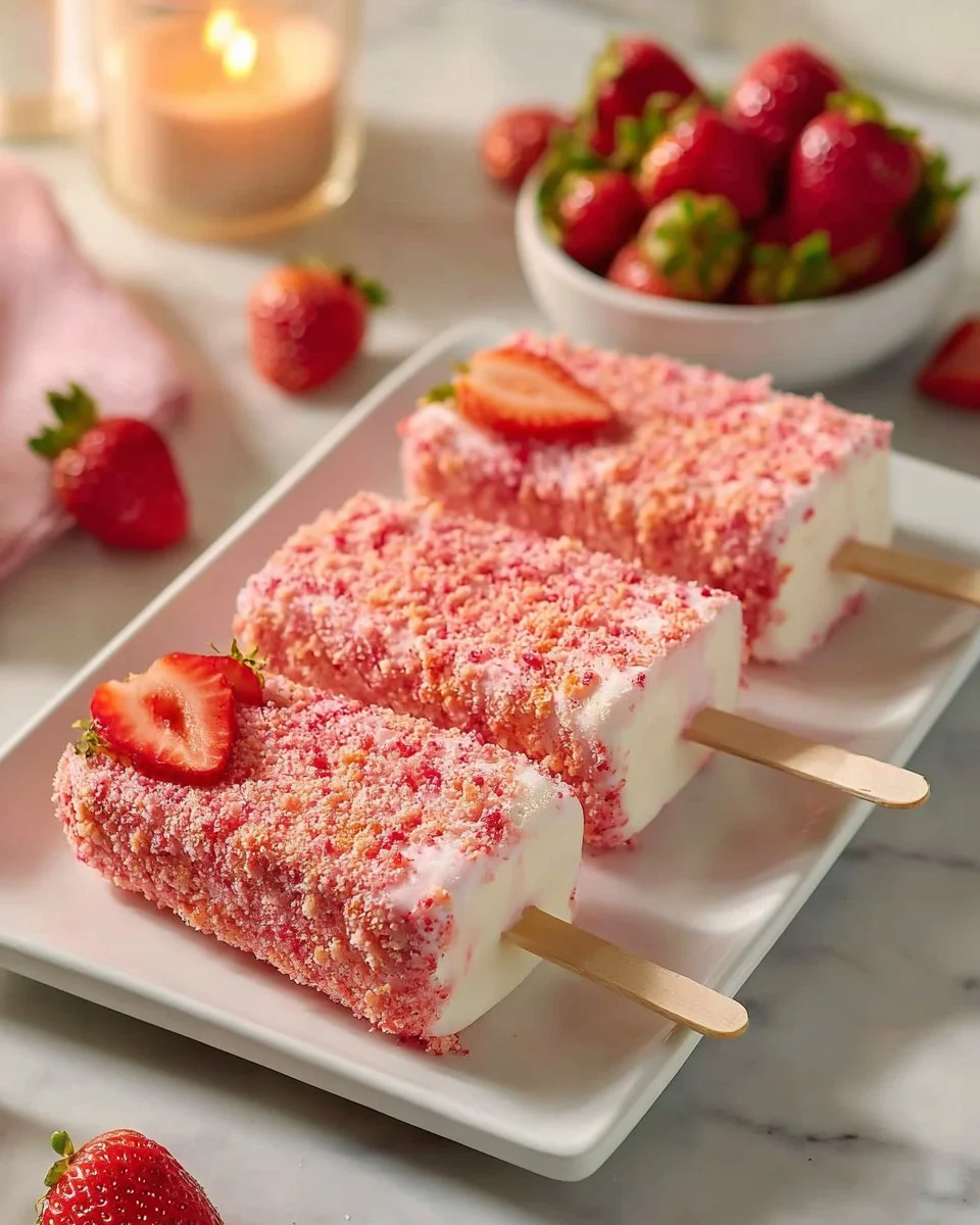 Best Strawberry Shortcake Ice Cream Bars