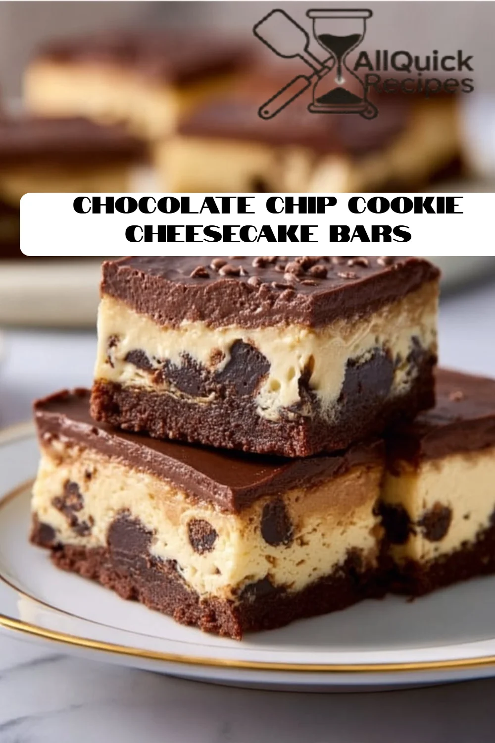 Chocolate Chip Cookie Cheesecake Bars