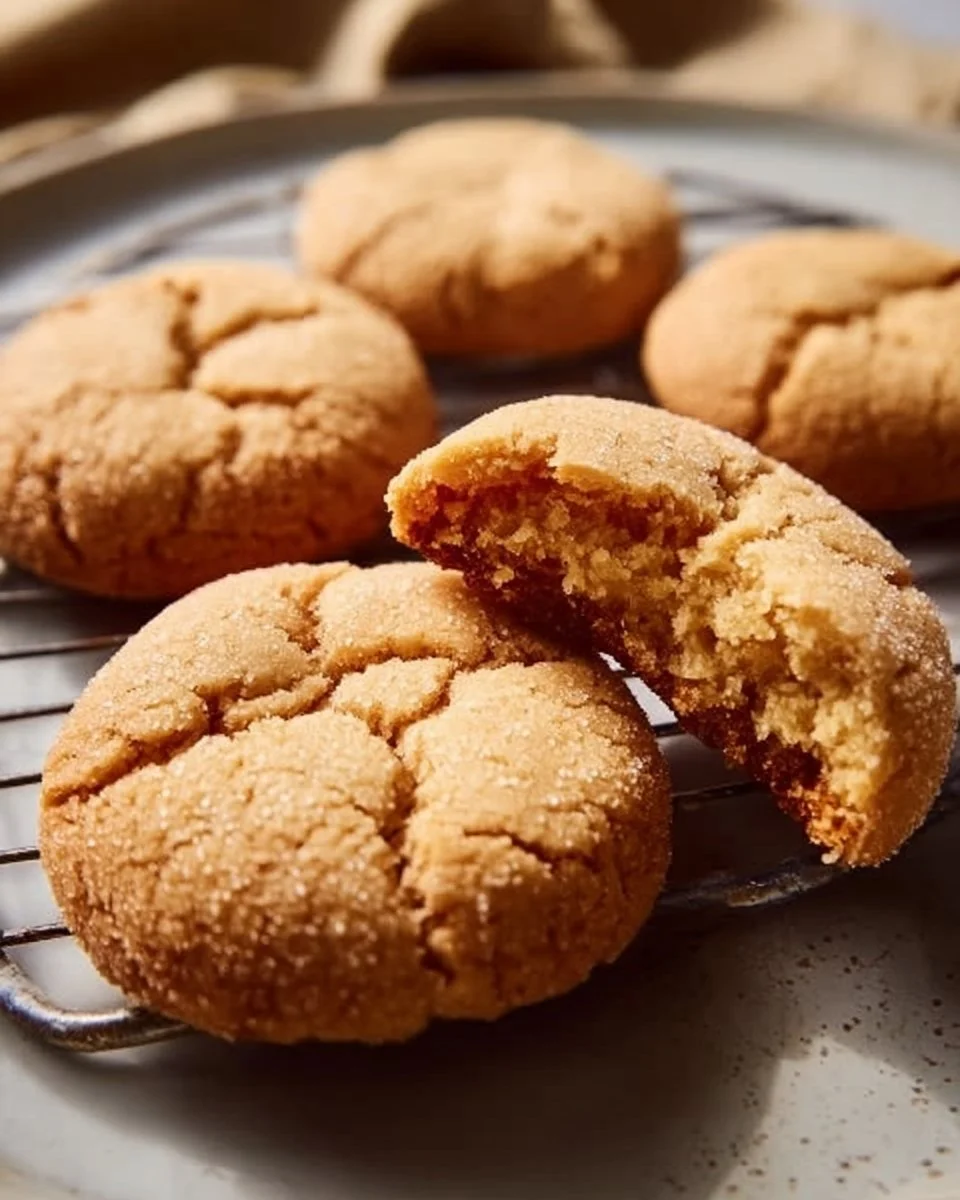 A plate of Coffee Cardamom Cookies with a sprinkle of sugar on top