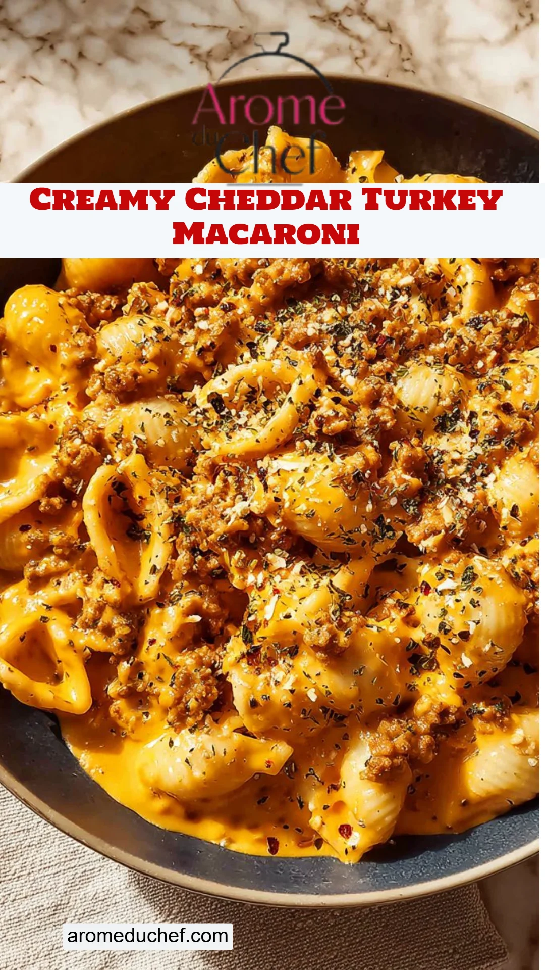Creamy Cheddar Turkey Macaroni