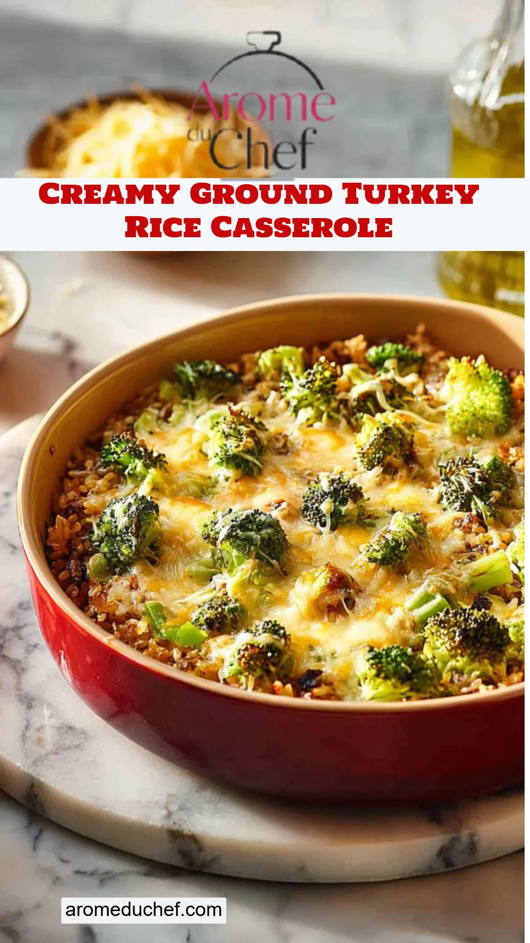 Creamy Ground Turkey Rice Casserole