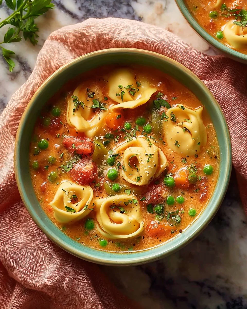 Delicious Creamy Tortellini Soup with Ground Turkey