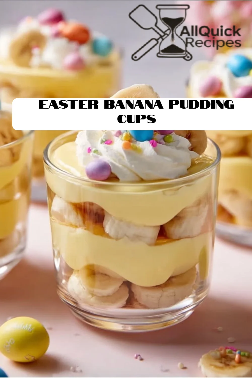 Easter Banana Pudding Cups