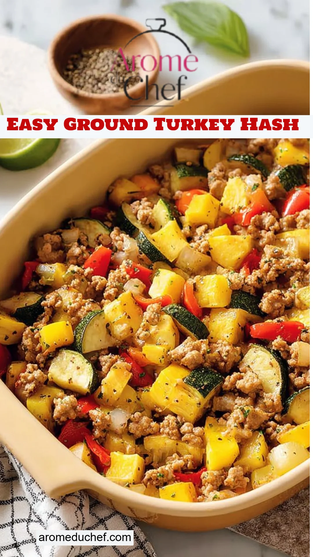 Easy Ground Turkey Hash