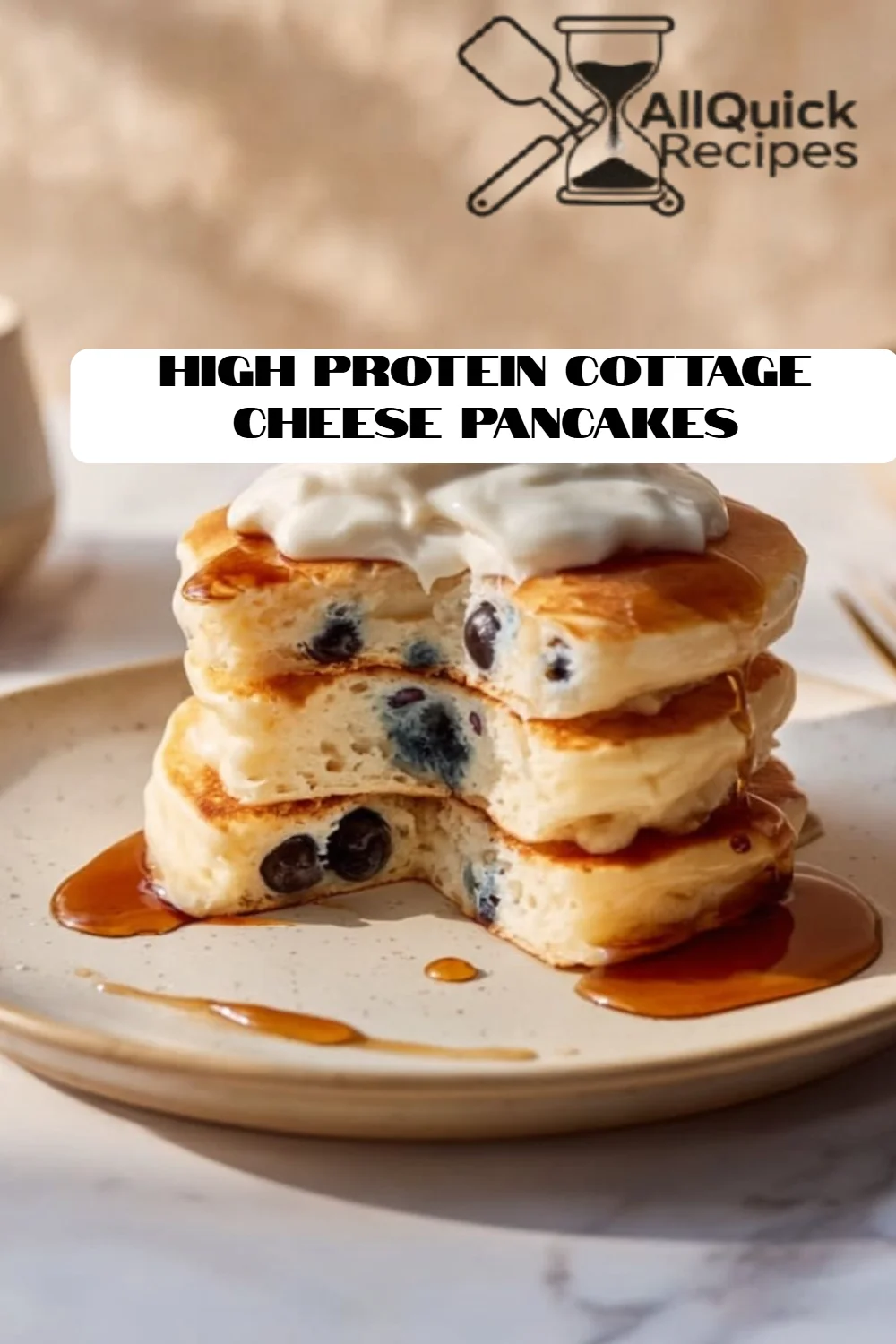 High Protein Cottage Cheese Pancakes