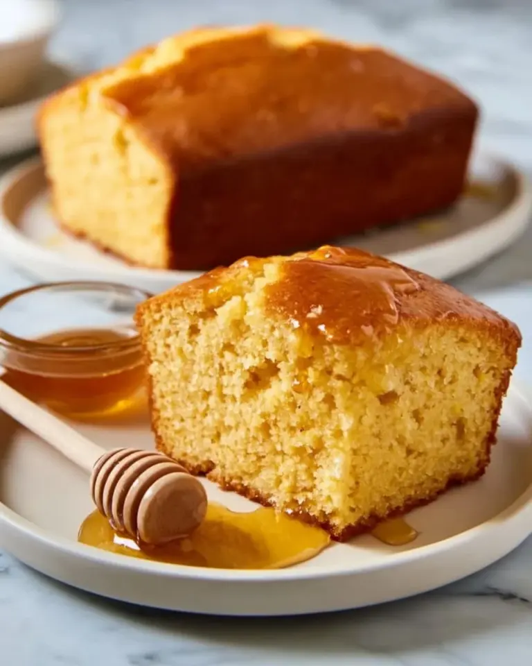 Delicious Honey Sweet Cornbread baked to golden perfection