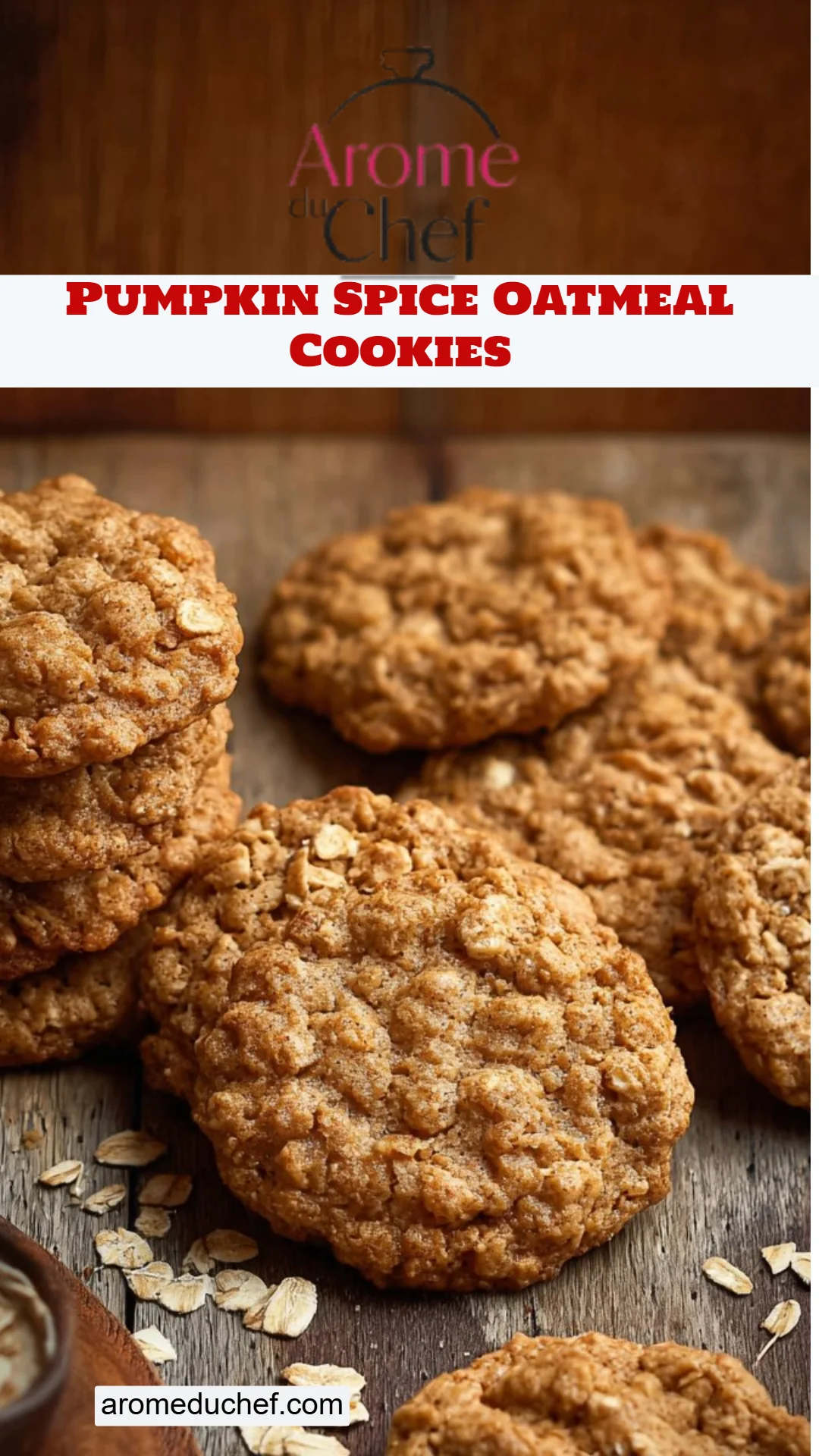 Pumpkin Spice Oatmeal Cookies