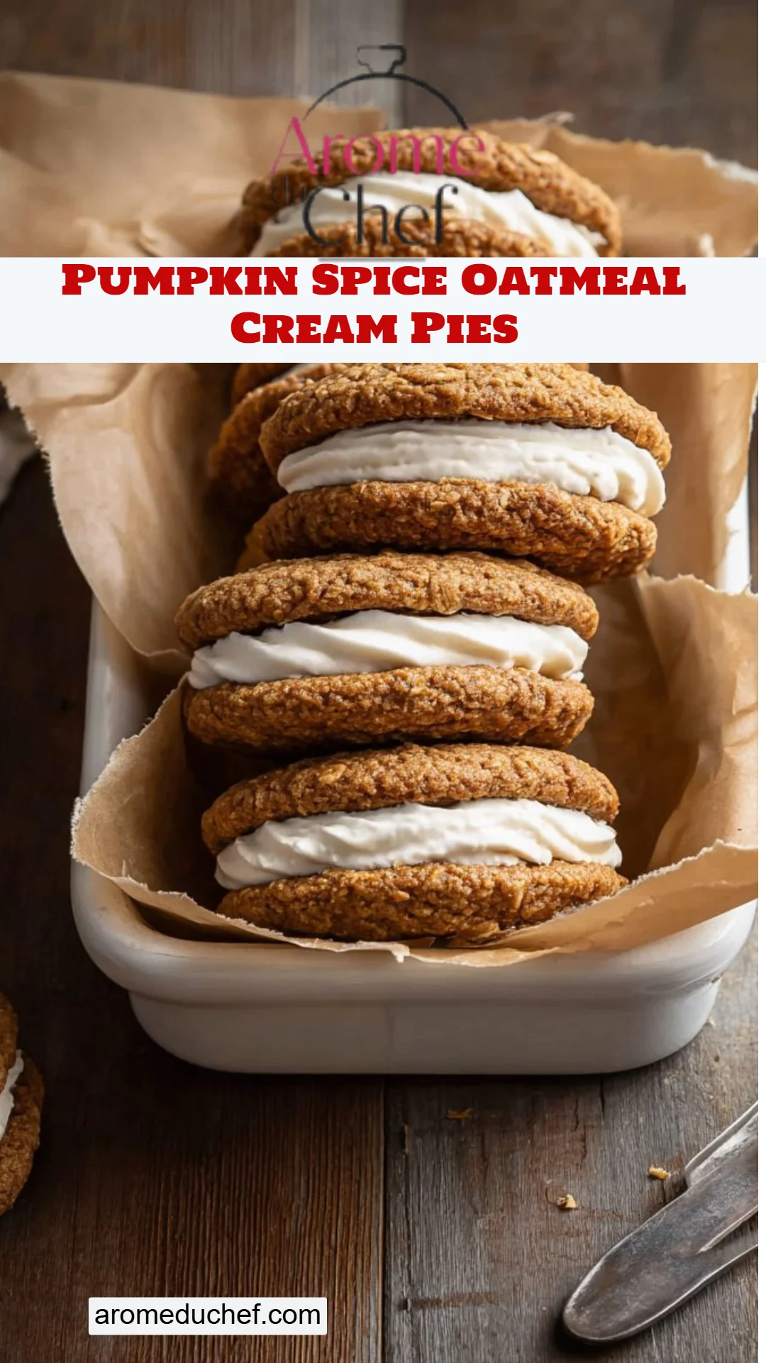 Pumpkin Spice Oatmeal Cream Pies