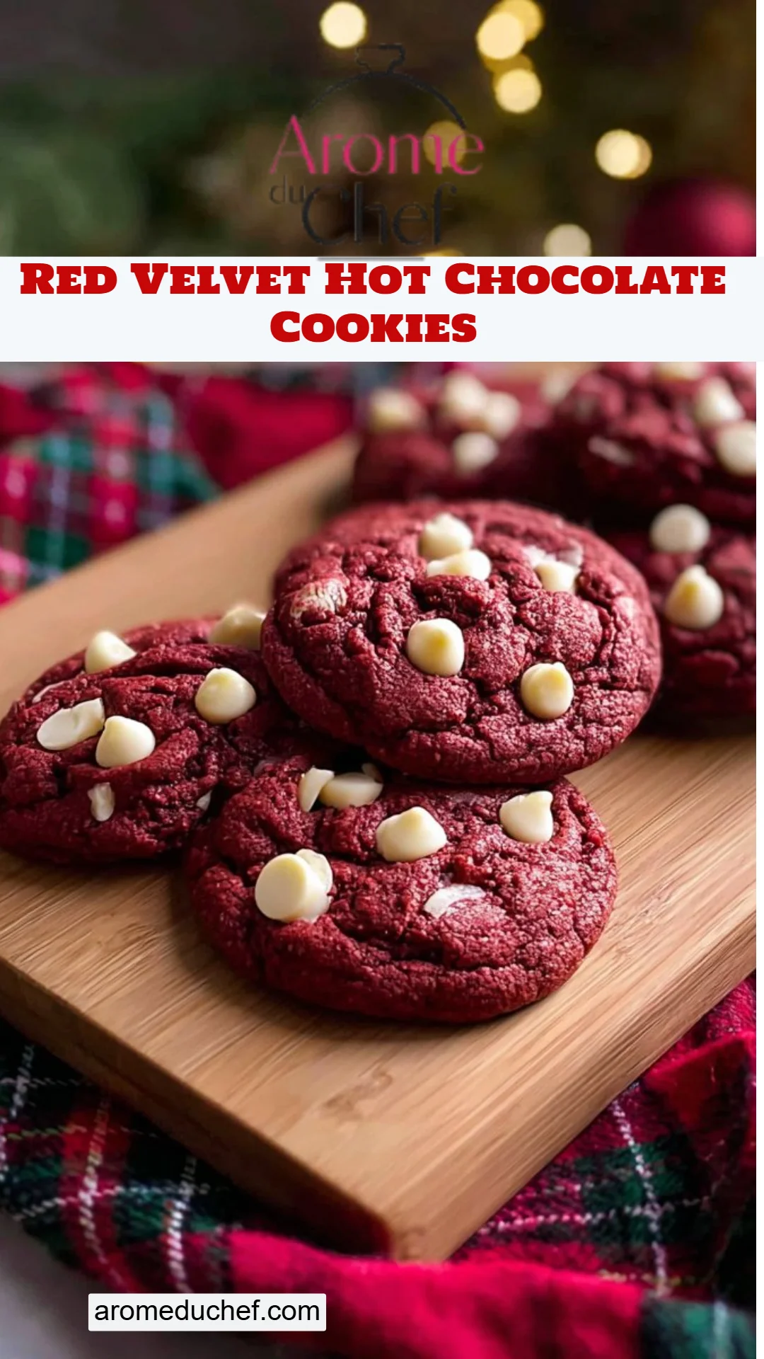 Red Velvet Hot Chocolate Cookies
