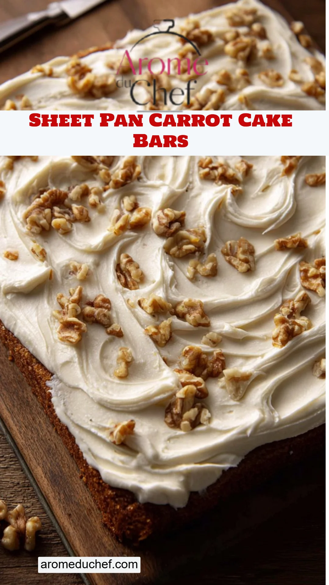 Sheet Pan Carrot Cake Bars