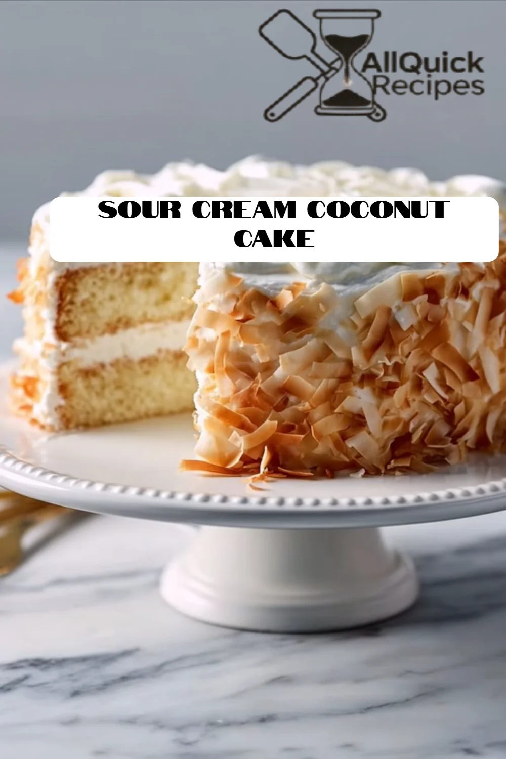 Sour Cream Coconut Cake