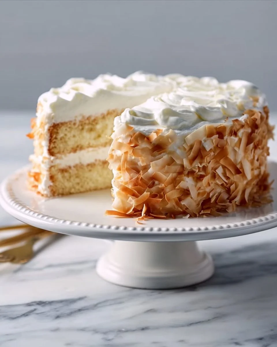 Sour Cream Coconut Cake