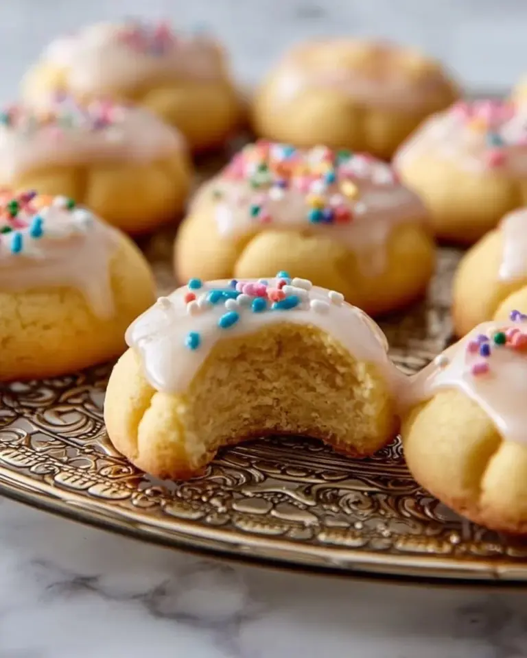 Delicious thumbprint cookies topped with colorful icing