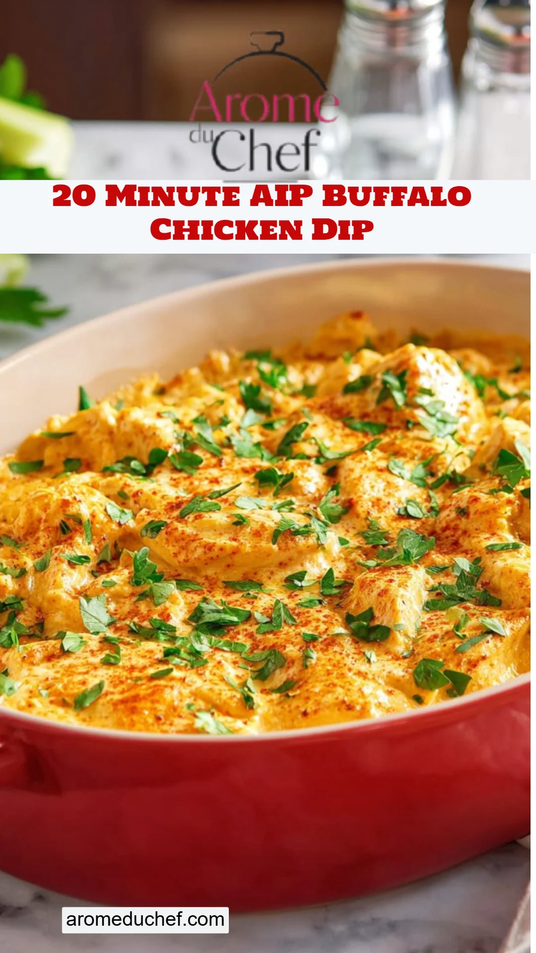 20 Minute AIP Buffalo Chicken Dip