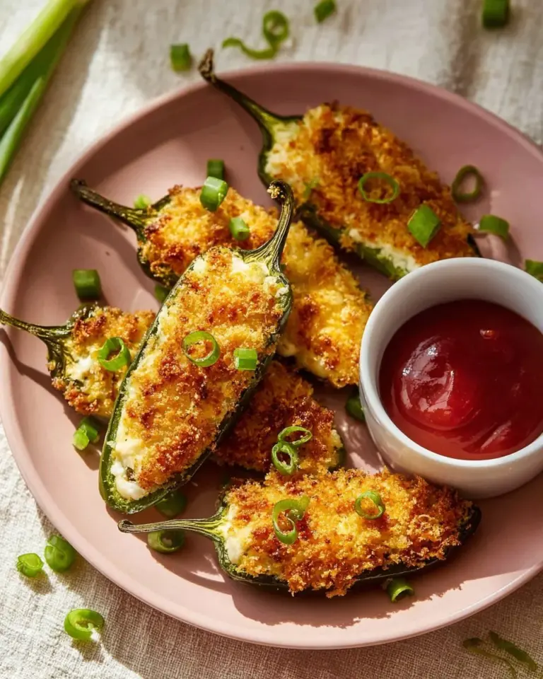 Crispy air fryer jalapeno poppers ready to serve as a spicy appetizer.