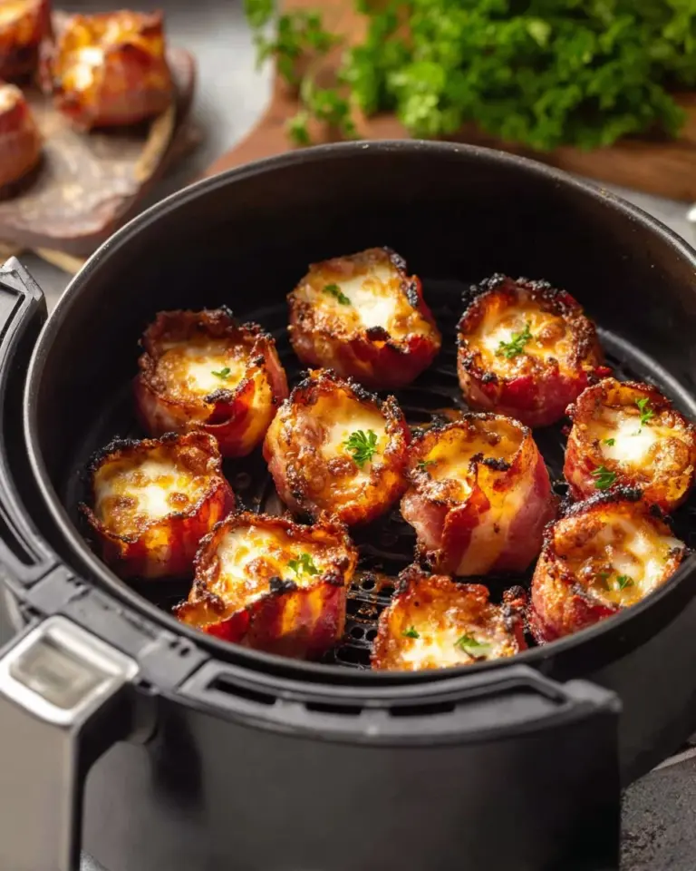 Delicious Air Fryer Pig Shots ready to be served at a party