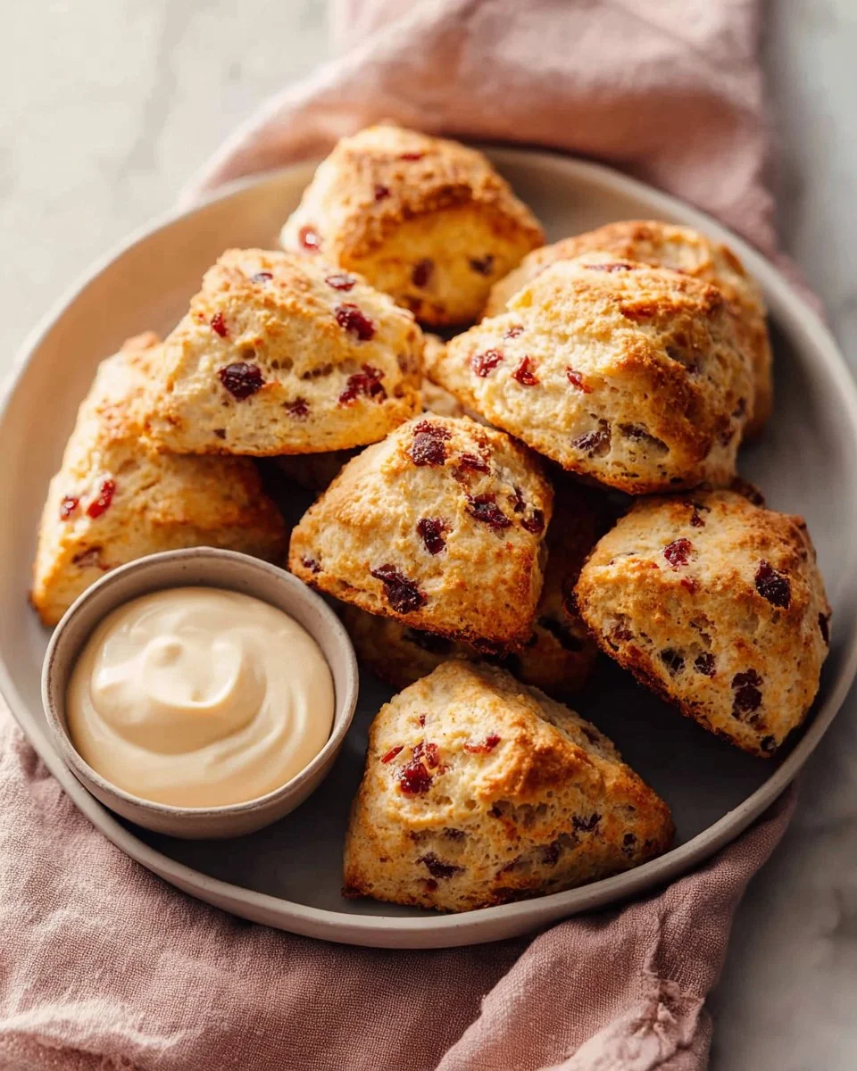 Air Fryer Strawberry Thyme Mini Scones