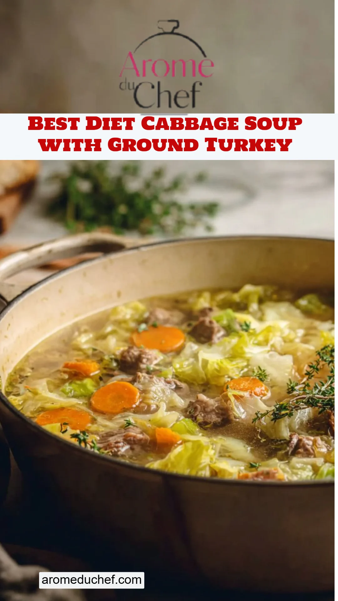 Best Diet Cabbage Soup with Ground Turkey