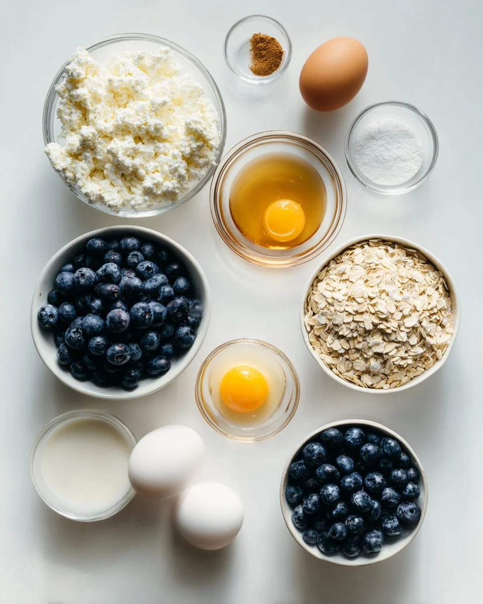Blueberry Cottage Cheese Breakfast Bake