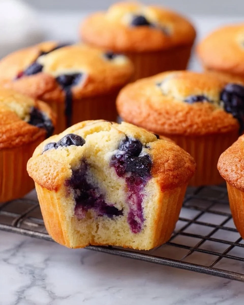Blueberry Muffins with Sour Cream