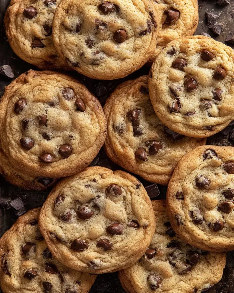 Bourbon Browned Butter Chocolate Chip Cookies on a plate