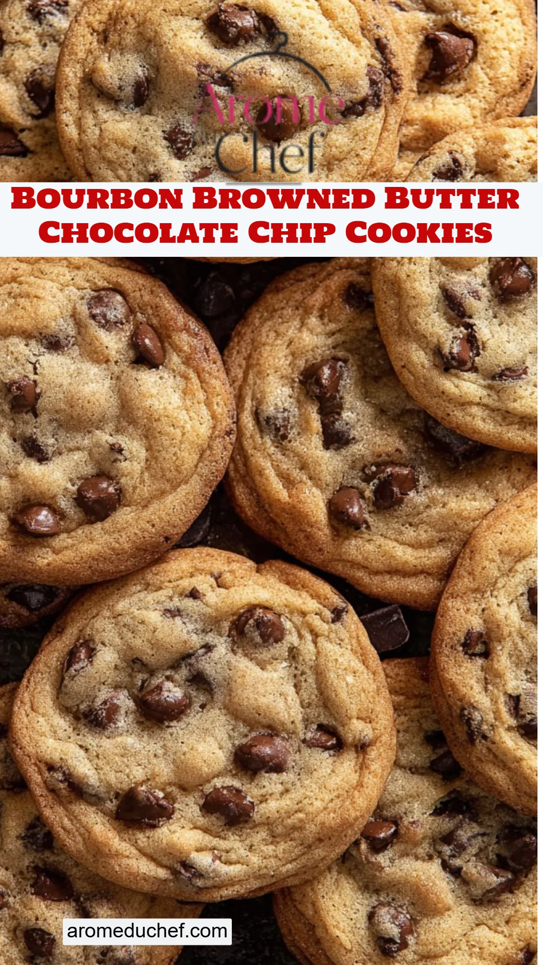 Bourbon Browned Butter Chocolate Chip Cookies
