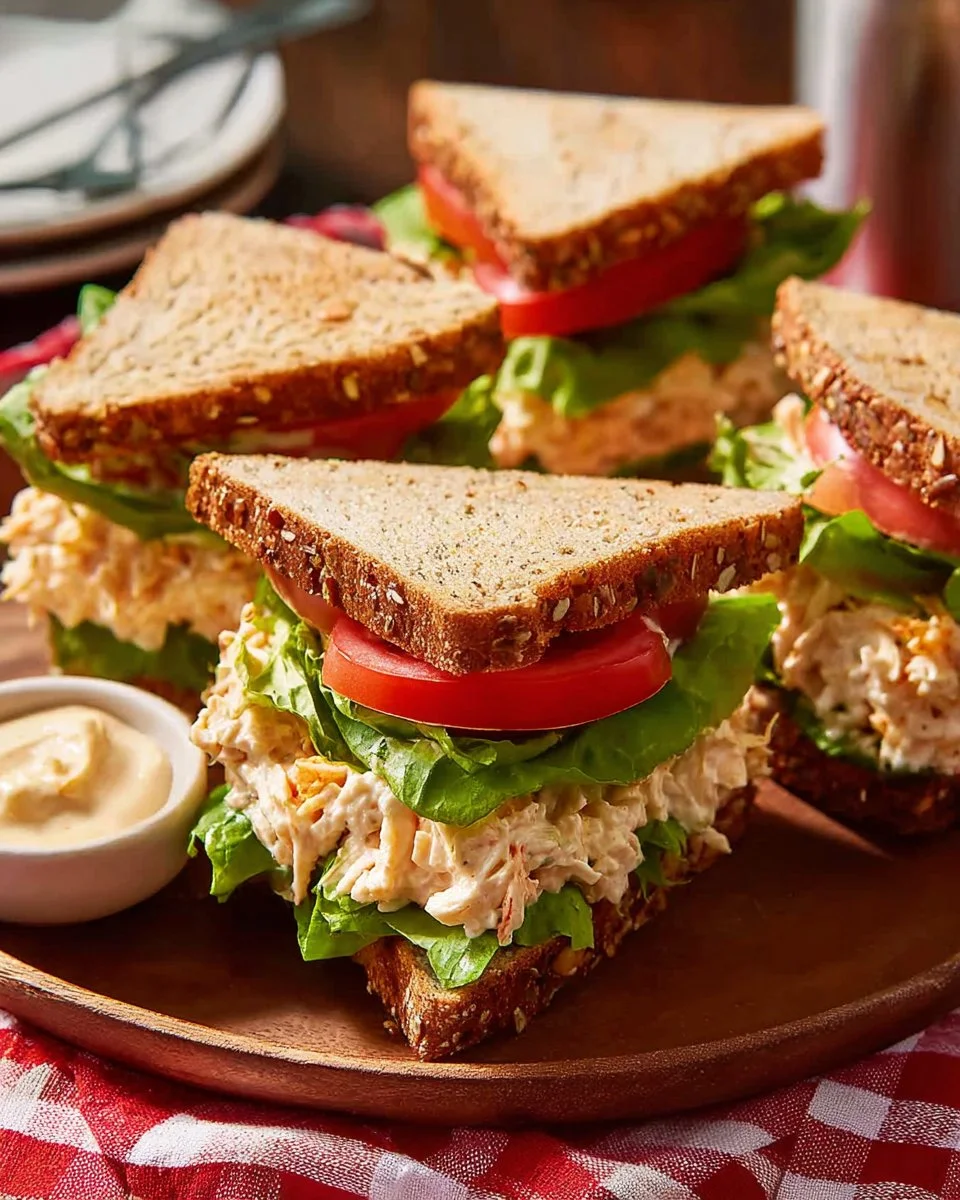 Buffalo Chicken Dip Sandwich with melted cheese and spicy sauce
