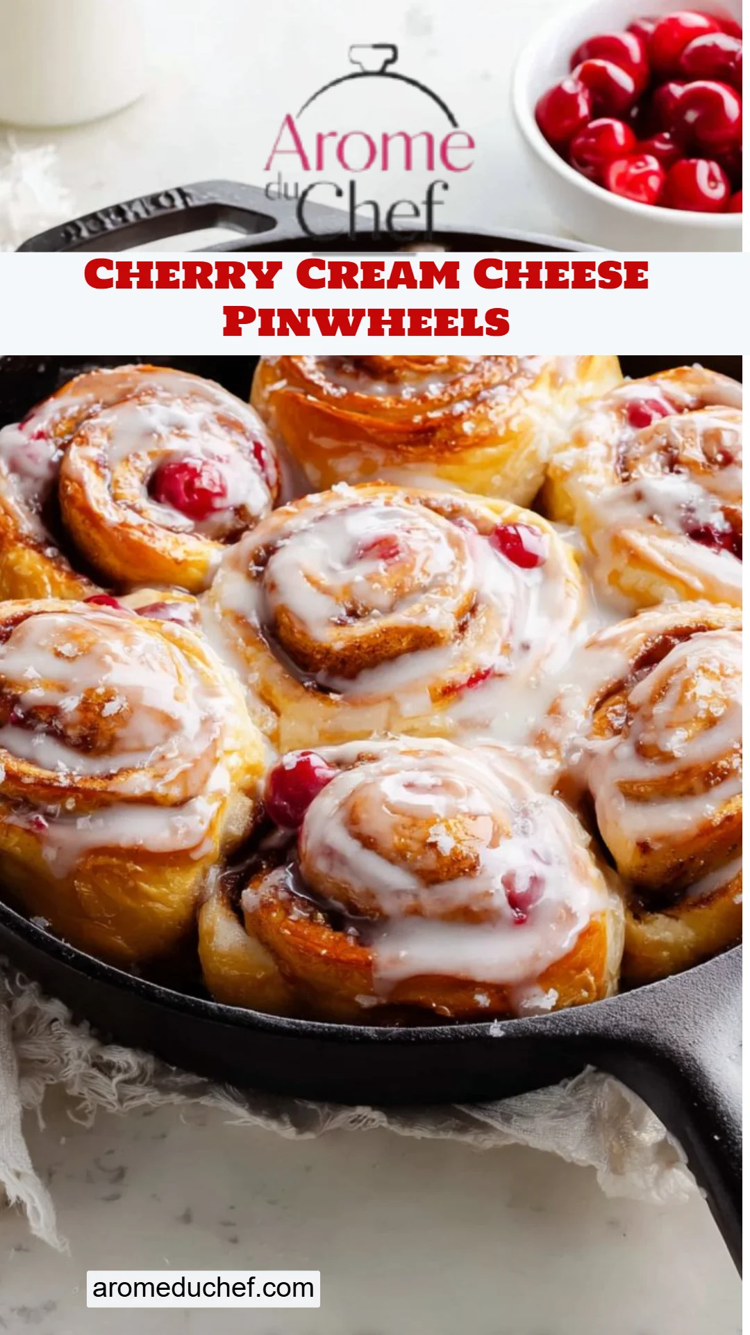 Cherry Cream Cheese Pinwheels