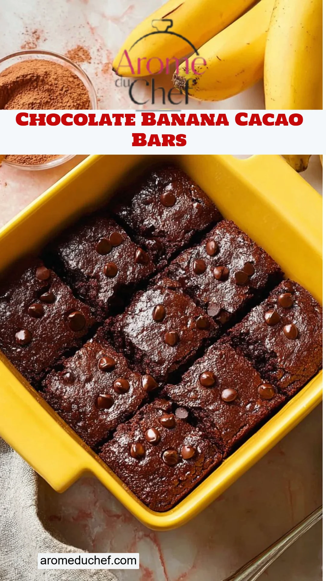 Chocolate Banana Cacao Bars