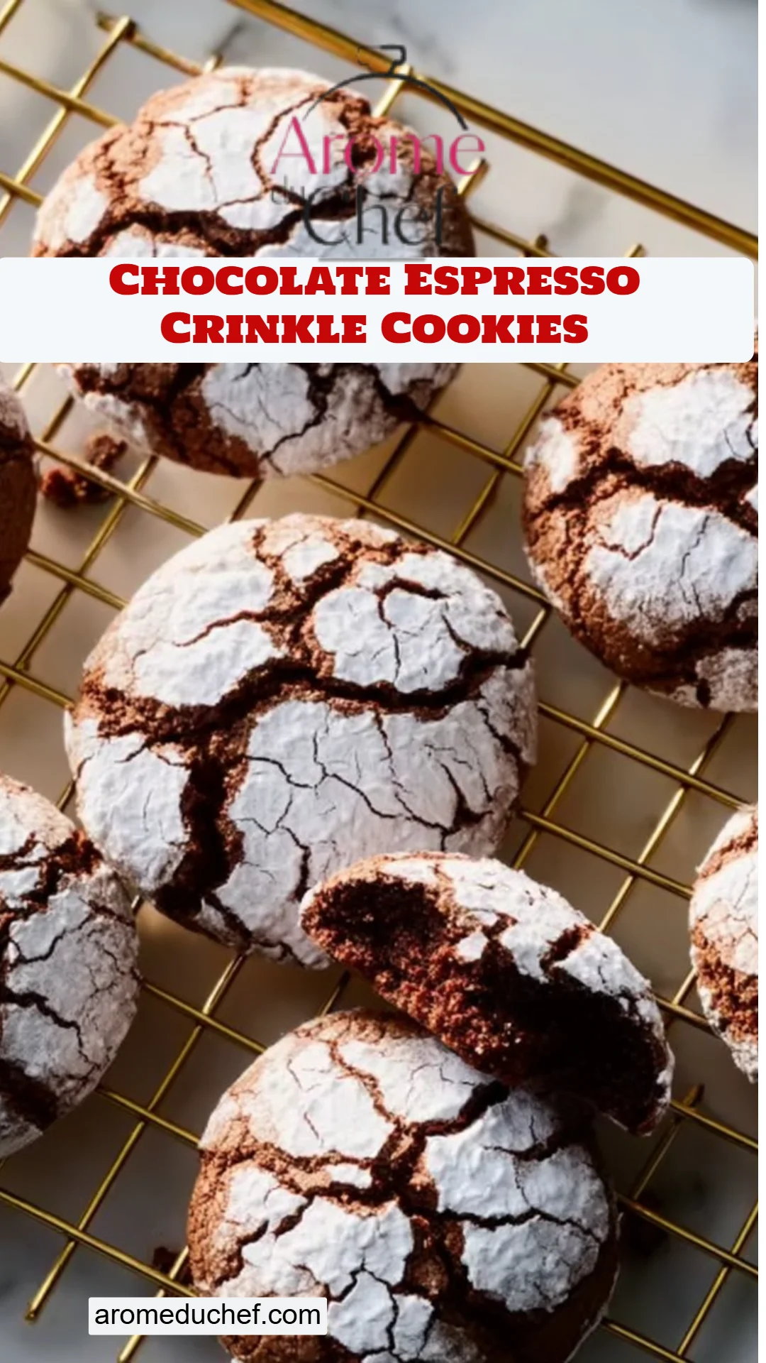 Chocolate Espresso Crinkle Cookies
