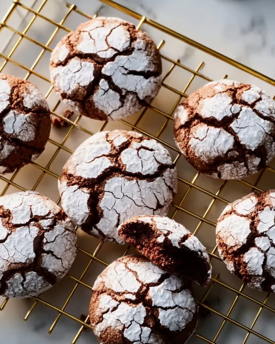 Chocolate Espresso Crinkle Cookies