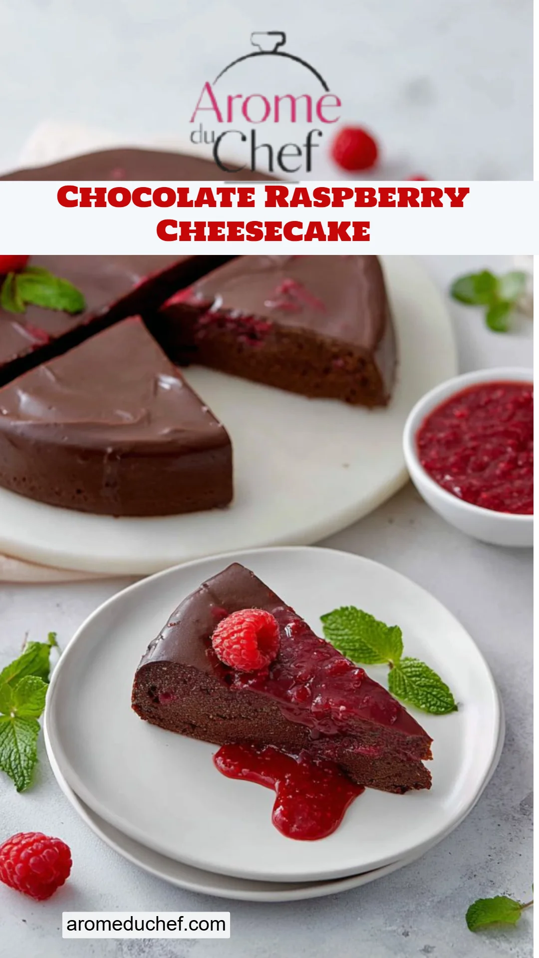 Chocolate Raspberry Cheesecake