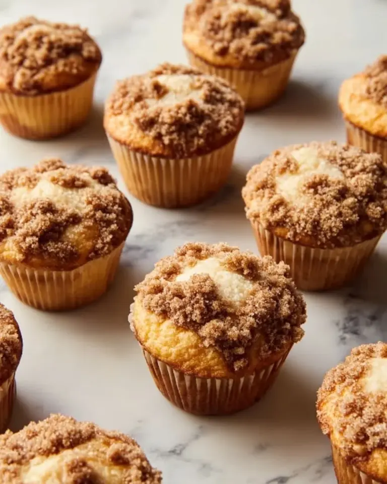 Delicious cinnamon coffee cake muffins fresh out of the oven