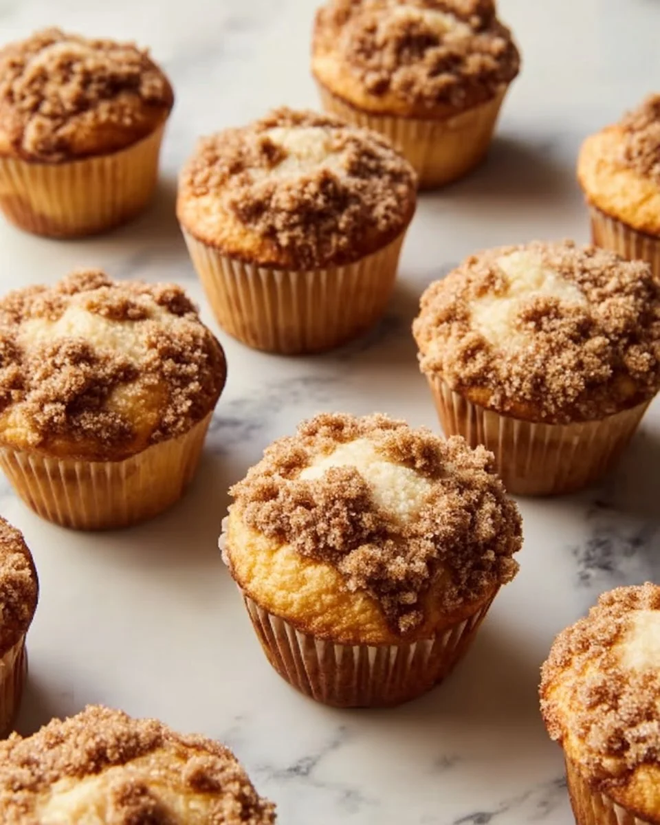 Delicious cinnamon coffee cake muffins fresh out of the oven