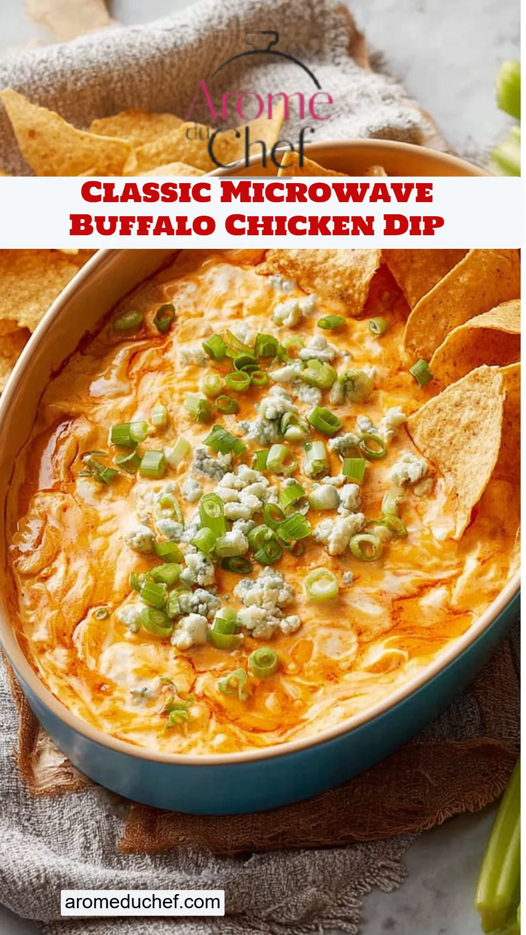 Classic Microwave Buffalo Chicken Dip
