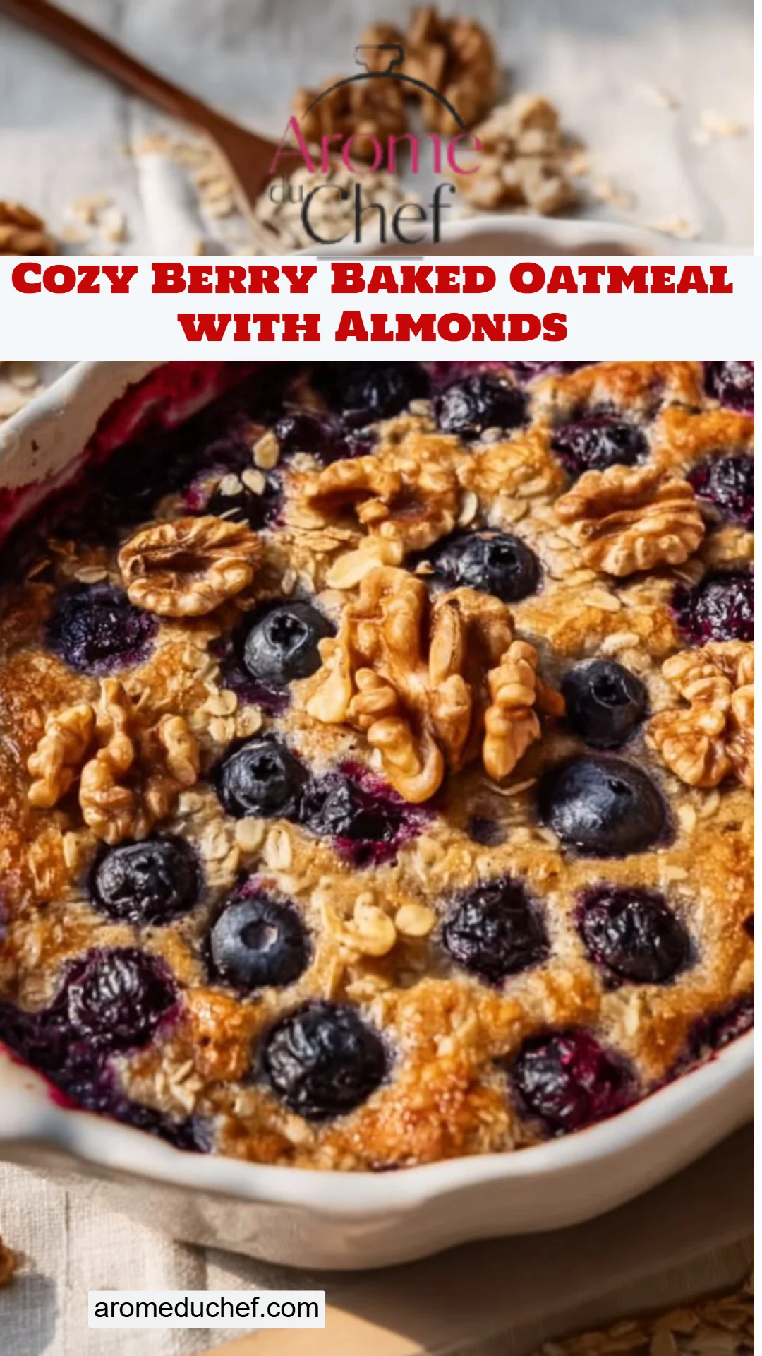 Cozy Berry Baked Oatmeal with Almonds