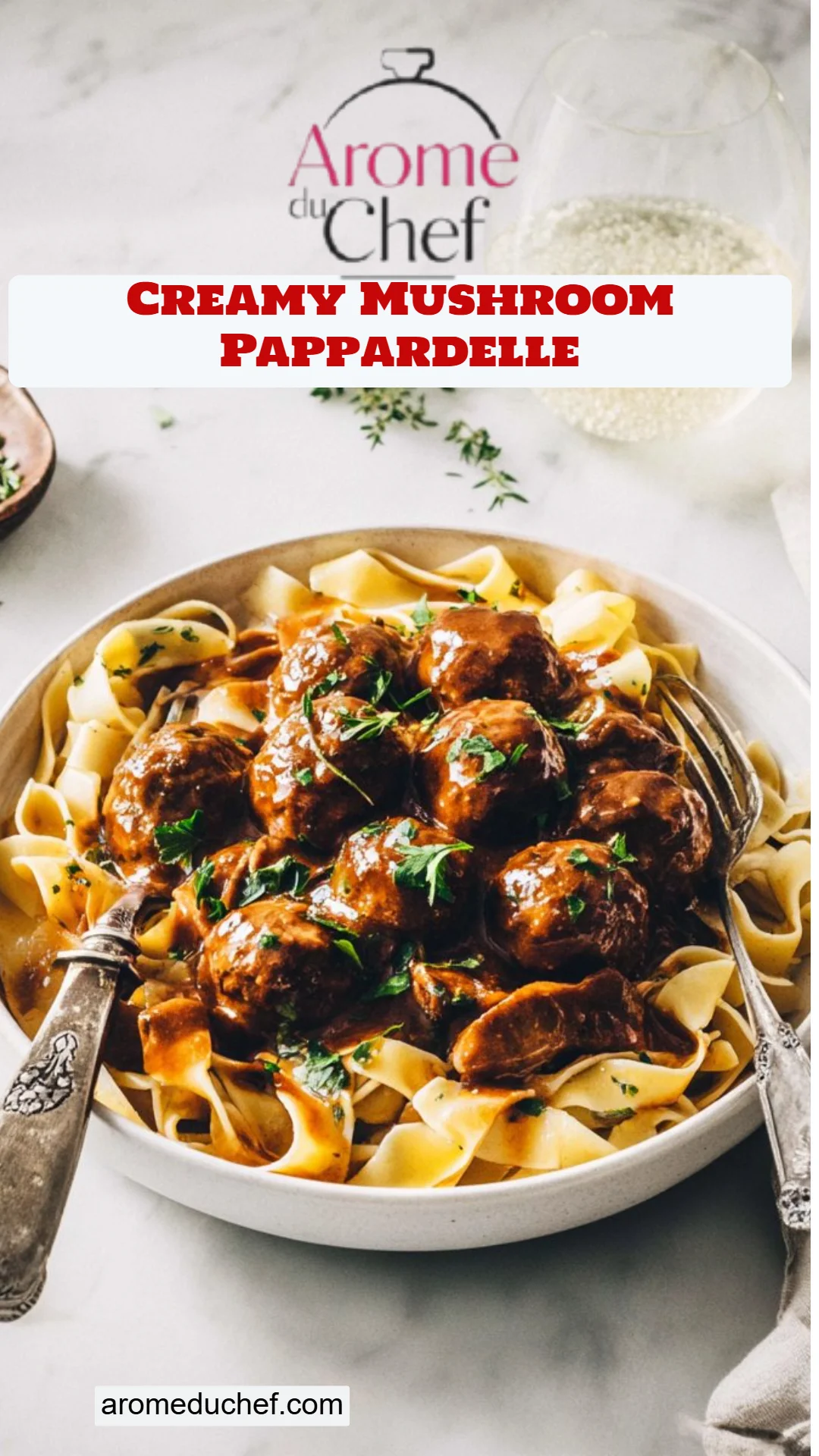 Creamy Mushroom Pappardelle